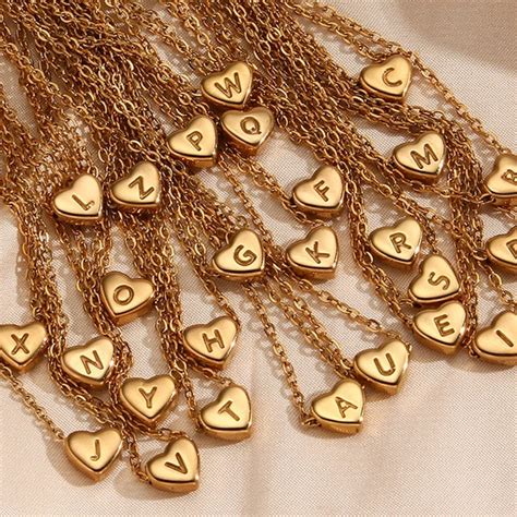 Letter Necklace - Etsy