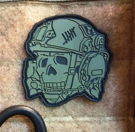 PVC Operator Skull patch (Green) -1058-2