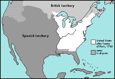 Maps: Treaty Of Paris Map 1783