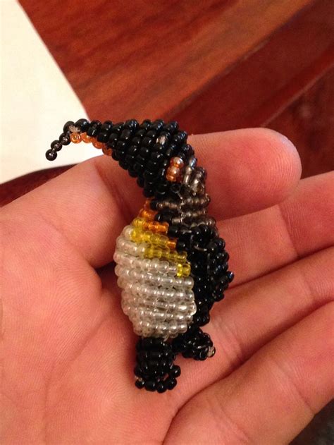 Beaded penguin | Beaded, Crochet earrings, Beads