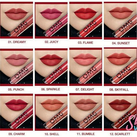 jual omg lipcream matte  shade shopee indonesia