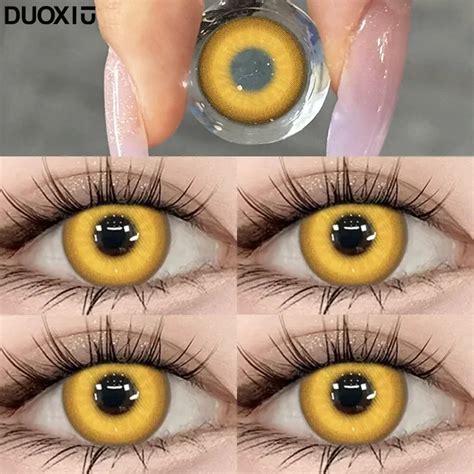Цветные контактные линзы DUOXIU 2 шт | AliExpress