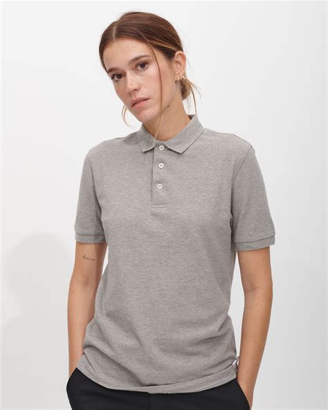 Boyfriend Polo Shirt for Women in Grey | 100% Organic Cotton