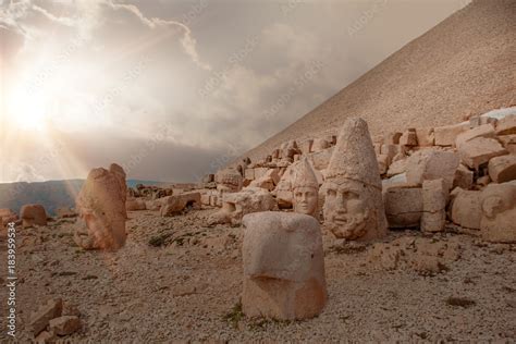 Nemrut Mountain, the most beautiful sunset in the world Stock Photo ...