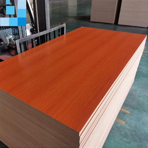 mm white color mdf melamine laminated faced fiberboard sheet china