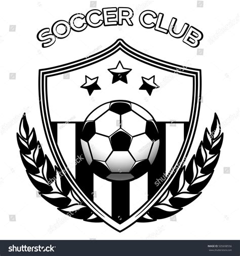 Black White Football Emblem Vector Illustration Stock Vector 505698556 ...