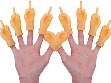 tiny hands novelty toys left   middle finger hand beige lupongovph
