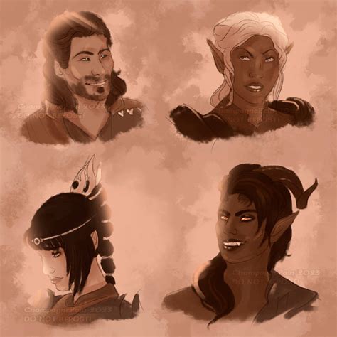 More Baldur's Gate 3 sketches by ChampagnePain on DeviantArt