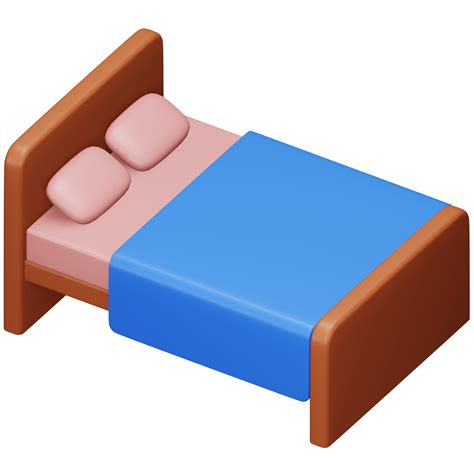 Bedroom 3d rendering isometric icon. 13866271 PNG