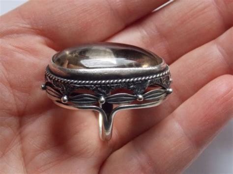 Orno Kobielska z topazem dymnym od goloruen | Signet ring, Silver rings ...