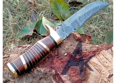 DAMASCUS COMANDO KNIFE HANDMADE - AK Industry