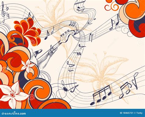Retro music stock vector. Illustration of note, player - 18465731