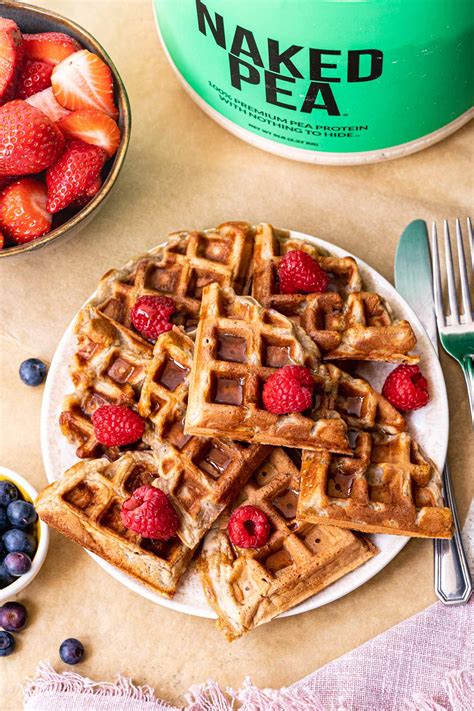 Easy Vegan Protein Waffles - Six Hungry Feet