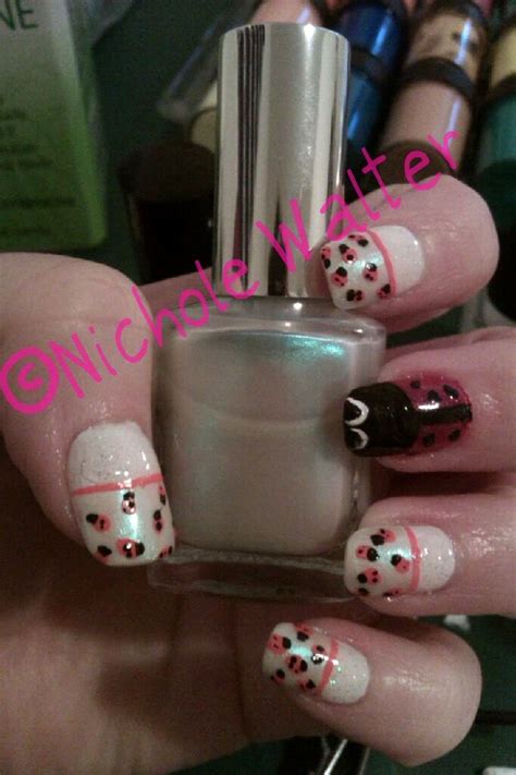 lady bug nails | Sharp nails, Nail polish, Nail art