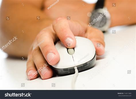 black person clicking mouse images stock  vectors