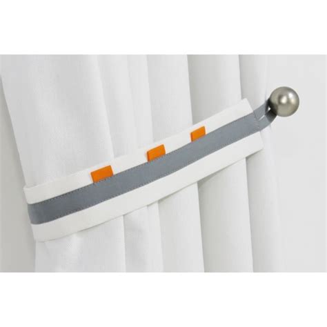 Grey orange children curtains