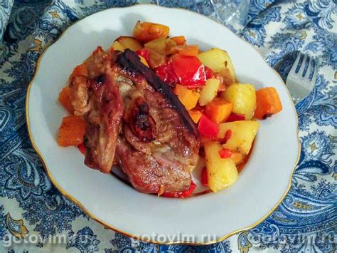 Баранина в рукаве, запеченная с овощами. Рецепт с фото