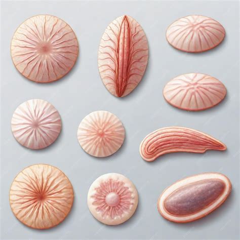 A collection of different types of food including the shellfish