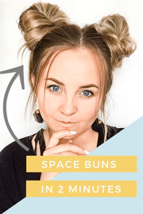 Space Buns Tutorial in less than 5 Minutes! | Hair bun tutorial, Space buns hair, Short hair bun