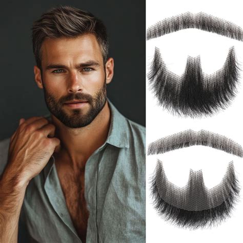 Amazon.com: Fake Beard Realistic Beard 100% Human Hair Fake Face Beard