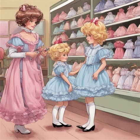 2 Little Sissy Boys In Frilly Dresses Are Wig Shop by TabithaO88 on