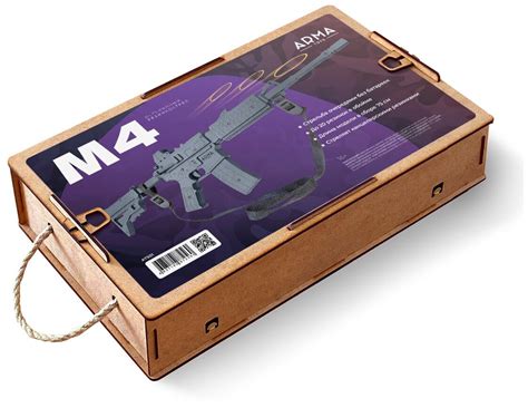 Игрушечный автомат c Гравировкой ARMA TOYS "Пушка М4 ", деревянный ...