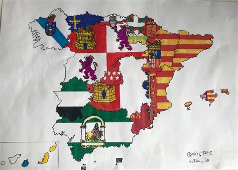 Flagmap of Spain's provinces [3827x 2734] : r/MapPorn