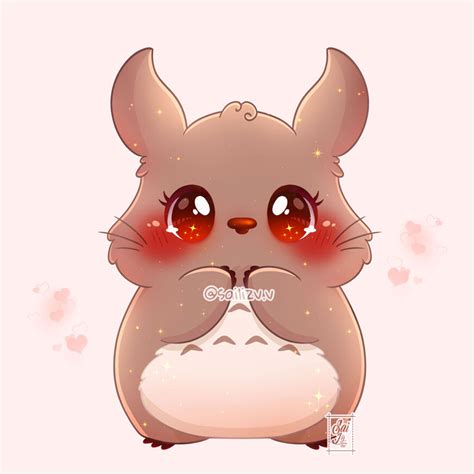 ArtStation - Totoro Kawaii from tonari no totoro - FANART