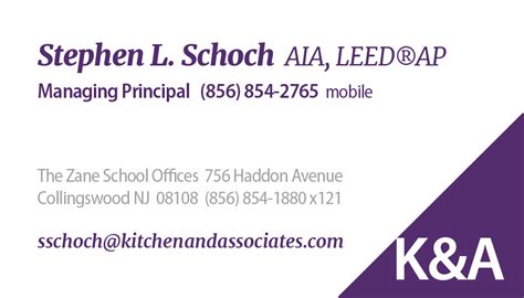 K&A Business Card – Studio Jethro