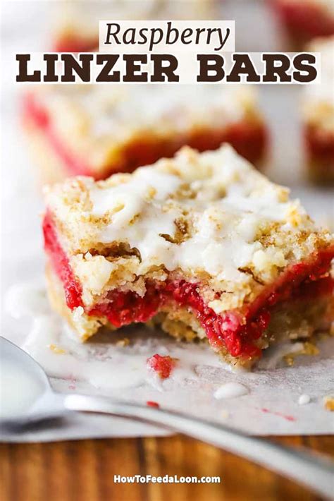 raspberry linzer bars   feed  loon