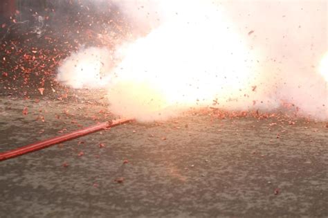 Premium Photo | Set off firecrackers during chinese new year
