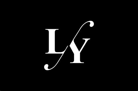 LY Monogram Logo design By Vectorseller | TheHungryJPEG.com