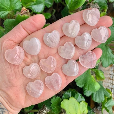 Heart Rose Quartz - Etsy