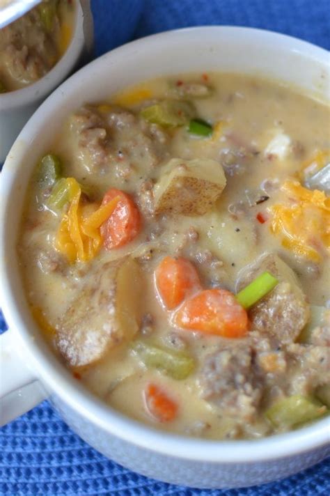 Creamy Sausage Potato Cheddar Soup