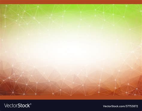 Geometric green yellow polygonal background Vector Image