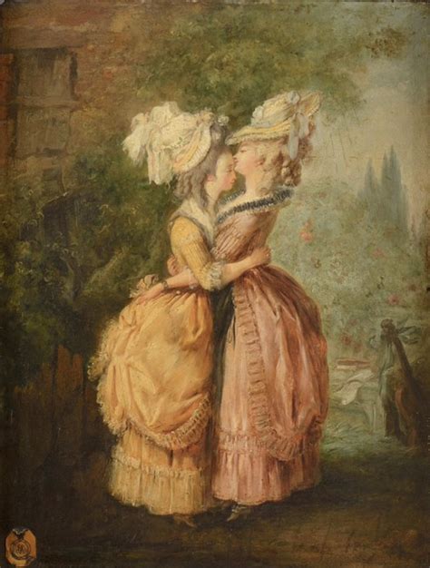 The hug by Jean-Frédéric Schall | Renaissance art, Lesbian art