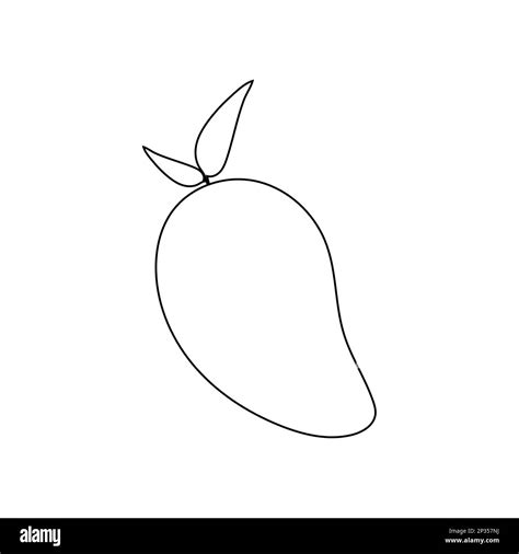 mango fruit vector icon mango  flat style vector illustration