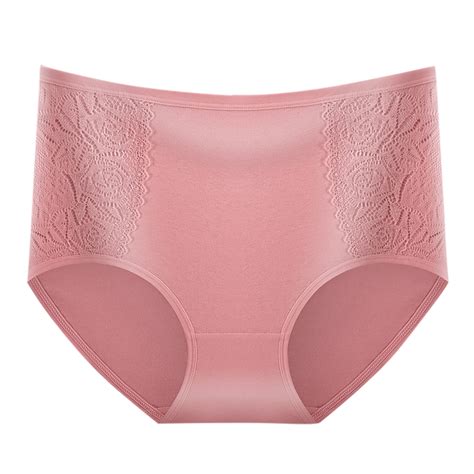 SCSAlgin Women's High Waisted Lace Underwear Full Coverage Panties Soft