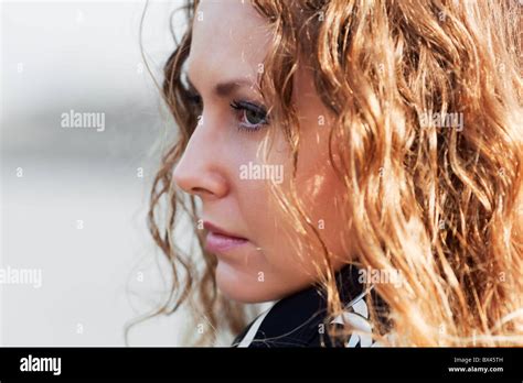 sad beautiful woman stock photo alamy