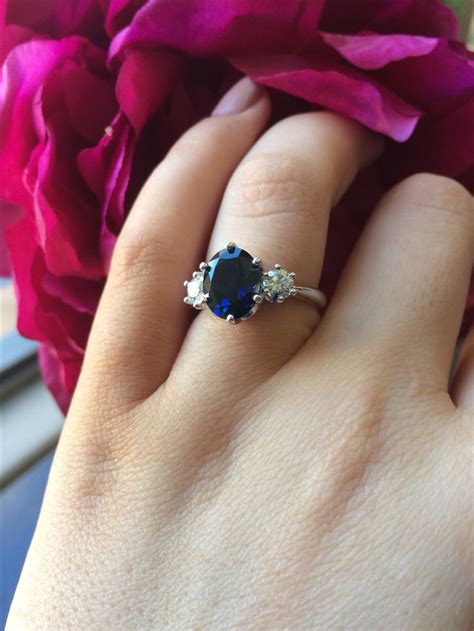 Love Australian blue sapphire engagement ring