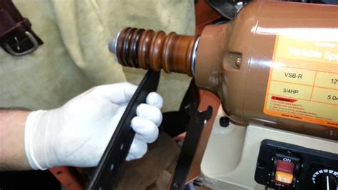 Cobra MP Leather Burnisher at work, by R&W Custom Leatherworks - YouTube