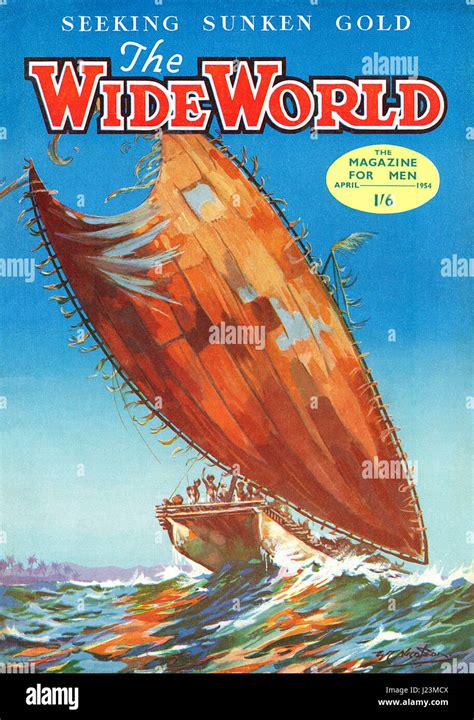 Front cover of The Wide World magazine for April 1954 Stock Photo - Alamy