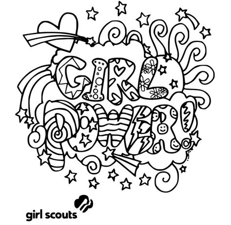 Girl Scout Pledge Coloring Page - Free Printable Coloring Pages for Kids