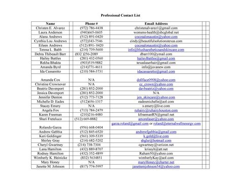 40 Phone & Email Contact List Templates [Word, Excel] ᐅ TemplateLab