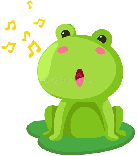 Frog singing stock illustration. Illustration of creativity - 23669413