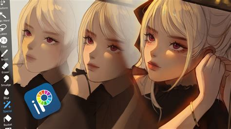 Digital Painting Process IBISPAINTX [SpeedPaint] - YouTube