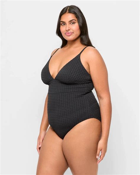 Target V-Front Textured One Piece Bathers - Shape Your Body - Kmart