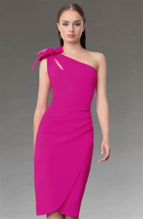 Short fitted one shoulder dress. Gosia - Catherines of Partick
