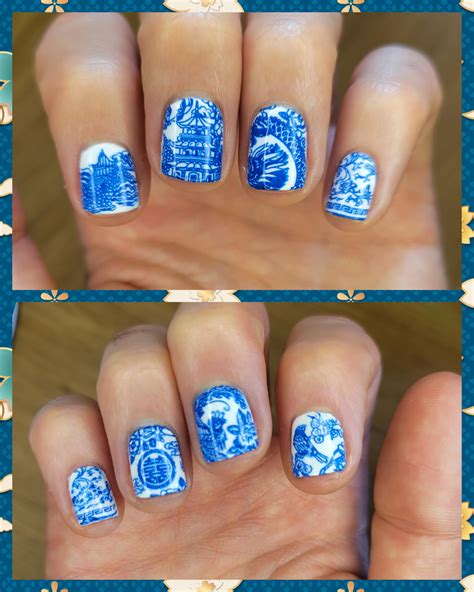 💠 Blue & White Porcelain 🍽 : r/Nails