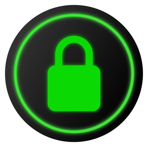 padlock icon  glowing neon effect security lock sign secure